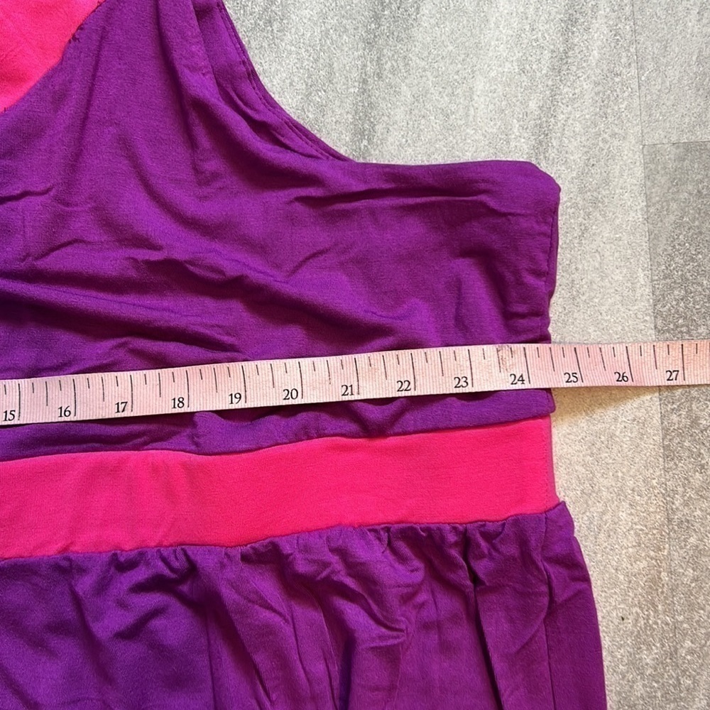 Purple & pink stretchy dress casual size 26/28 Lane Bryant - Picture 10 of 12